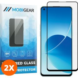 Mobigear Premium OPPO Reno 6 5G Verre trempé Protection d'écran - Compatible Coque - Noir (Lot de 2)